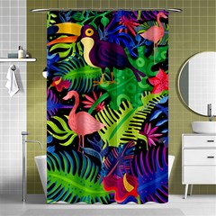 Tropical-exotic-colors-seamless-pattern Shower Curtain 48  X 72  (small)  by Wegoenart