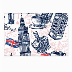 London Seamless Pattern Postcards 5  X 7  (pkg Of 10) by Wegoenart