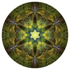 Fractal Fantasy Design Background Round Trivet by Wegoenart