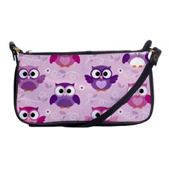 Seamless Cute Colourfull Owl Kids Pattern Shoulder Clutch Bag by Wegoenart