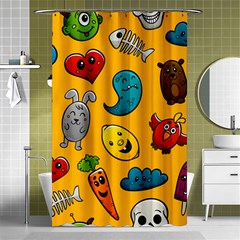 Graffiti Characters Seamless Ornament Shower Curtain 48  X 72  (small)  by Wegoenart