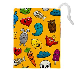 Graffiti Characters Seamless Ornament Drawstring Pouch (4xl) by Wegoenart