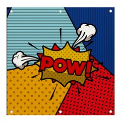 Pow Word Pop Art Style Expression Vector Banner And Sign 4  X 4  by Wegoenart