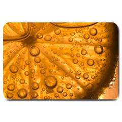 Lime Water Bubbles Macro Light Detail Background Large Doormat by Wegoenart