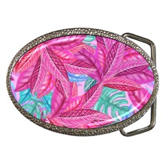 Sheets Tropical Reason Print Pattern Design Belt Buckles by Wegoenart