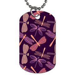 Dragonfly Pattern Design Dog Tag (two Sides) by Wegoenart