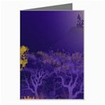 Landscape Illustration Night Light Greeting Card Left