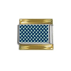 Blue Pines Blue Gold Trim Italian Charm (9mm) by ConteMonfrey