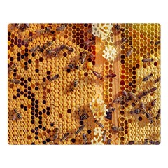 Insect Macro Honey Bee Animal Double Sided Flano Blanket (large)  by Wegoenart