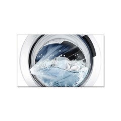 Gray Washing Machine Illustration Sticker Rectangular (100 Pack) by Jancukart