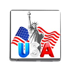 New York City Holiday United States Usa Memory Card Reader (square 5 Slot) by Jancukart