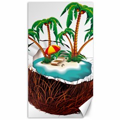 Coconut And Holiday Beach Food Canvas 40  X 72  by Jancukart