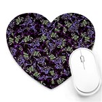 Abstract Collage Random Pattern Heart Mousepad Front