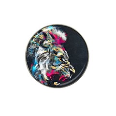 Angry Male Lion Roar Hat Clip Ball Marker by danenraven