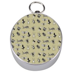 Insects Pattern Silver Compasses by Valentinaart