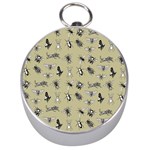 Insects pattern Silver Compasses Front