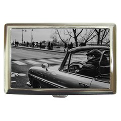 Convertible Classic Car At Paris Street Cigarette Money Case by dflcprintsclothing