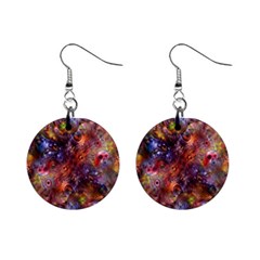 Fantasy Surreal Animals Psychedelic Pattern Mini Button Earrings by danenraven