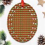 Lumberjack Plaid, Buffalo Plaid, Ornament (Oval Filigree) Front