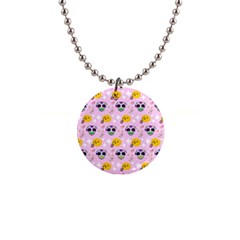 Skullsun 1  Button Necklace by Sparkle