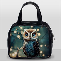 Owl Bird Bird Of Prey Ornithology Animal Classic Handbag (two Sides) by Pakemis