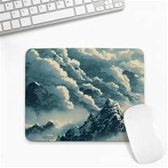 Mountains Alps Nature Clouds Sky Fresh Air Small Mousepad by Pakemis