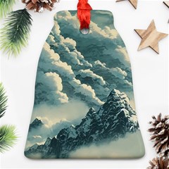 Mountains Alps Nature Clouds Sky Fresh Air Ornament (bell) by Pakemis