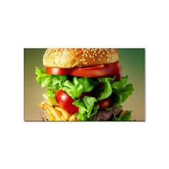 Hamburger Cheeseburger Burger 3d Render Snack Sticker Rectangular (100 Pack) by Pakemis