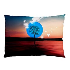 Surreal Fantasy Abstract Art Creativity Horizon Pillow Case by Pakemis