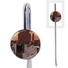 Skyline Skyscrapers Futuristic Sci-fi Panorama Book Mark by Pakemis