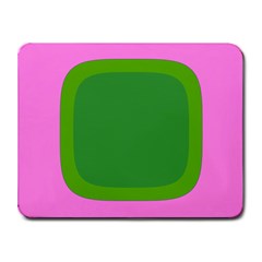 Pink And Green 1105 - Groovy Retro Style Art Small Mousepad by KorokStudios