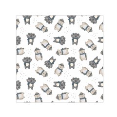 Cute Seamless Pattern With Koala Panda Bear Square Satin Scarf (30  X 30 ) by Pakemis