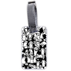 Graffiti Spray Can Characters Seamless Pattern Luggage Tag (two Sides) by Pakemis