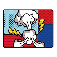 Rays Smoke Pop Art Style Vector Illustration Double Sided Fleece Blanket (small) by Pakemis