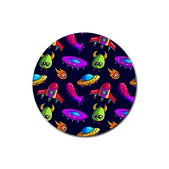 Space Pattern Rubber Coaster (round) by Pakemis