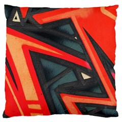 Graffiti Detail Wallpaper Texture Background Large Flano Cushion Case (one Side) by Pakemis