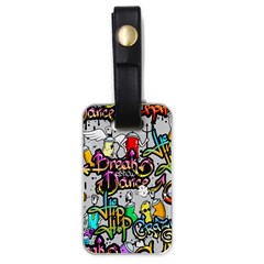 Hip Hop Background Luggage Tag (one Side) by Pakemis