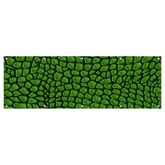 Seamless Pattern Crocodile Leather Banner And Sign 12  X 4  by Pakemis