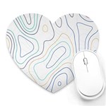 Abstract Colorful Topographic Map Design Vector Heart Mousepad Front