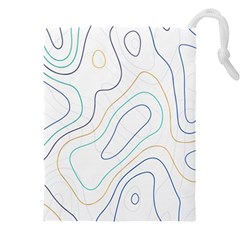 Abstract Colorful Topographic Map Design Vector Drawstring Pouch (5xl) by Pakemis