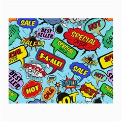 Comic Bubbles Seamless Pattern Small Glasses Cloth by Pakemis