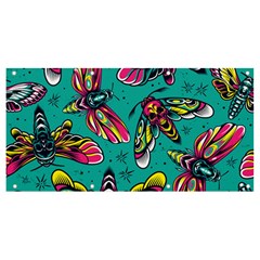 Vintage Colorful Insects Seamless Pattern Banner And Sign 8  X 4  by Pakemis