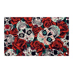 Vintage Day Dead Seamless Pattern Banner And Sign 5  X 3  by Pakemis