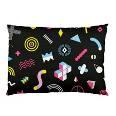 Memphis Design Seamless Pattern Pillow Case (two Sides) by Pakemis