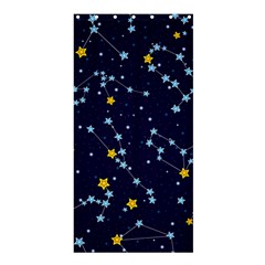 Seamless Pattern With Cartoon Zodiac Constellations Starry Sky Shower Curtain 36  X 72  (stall)  by Pakemis