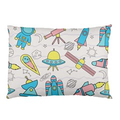 Cute-seamless-pattern-with-space Pillow Case (two Sides) by Pakemis