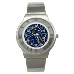 Chains-seamless-pattern Stainless Steel Watch by Pakemis