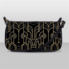 Art-deco-geometric-abstract-pattern-vector Shoulder Clutch Bag by Pakemis