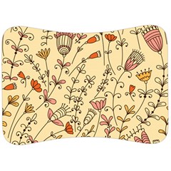 Seamless-pattern-with-different-flowers Velour Seat Head Rest Cushion by Pakemis