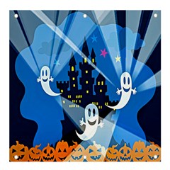 Halloween Ghosts Haunted House Banner And Sign 4  X 4  by artworkshop